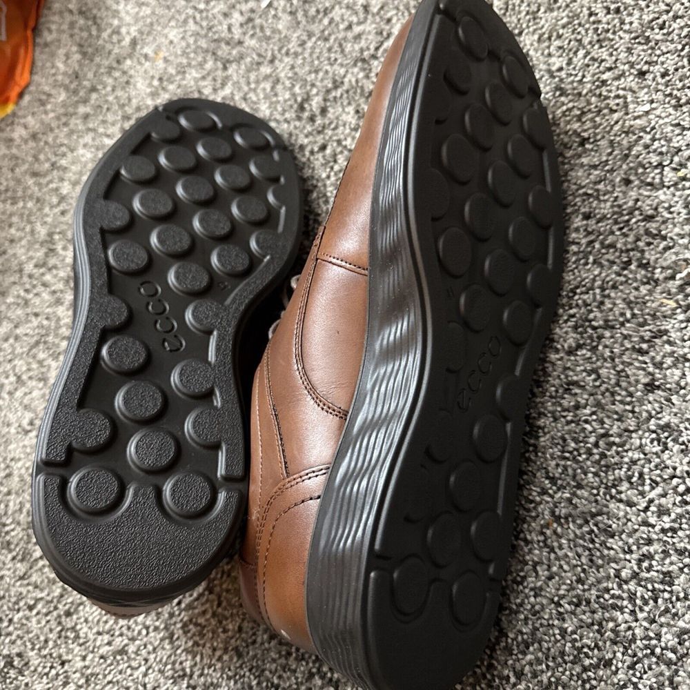 Ecco Men's Lite Hybrid Plain‎ Toe Tie Oxford Cognac New 41 7-7.5 - Picture 7 of 7